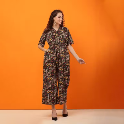 Stylish crepe fabric jumpsuit for women