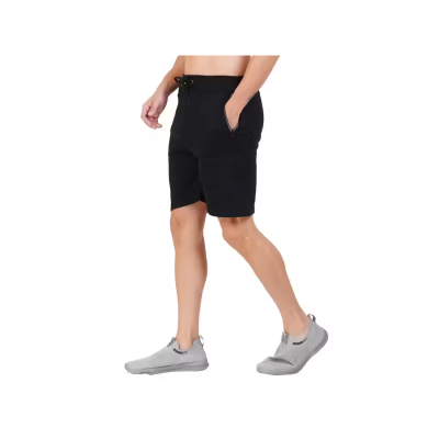 Men's Solid Black Shorts