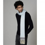 Men Blue & White Printed Wool Muffler