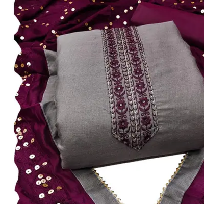 Womens Cotton Work Unstitch Salwar Suit