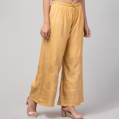 GOLDEN PRINT BEIGE Palazzos