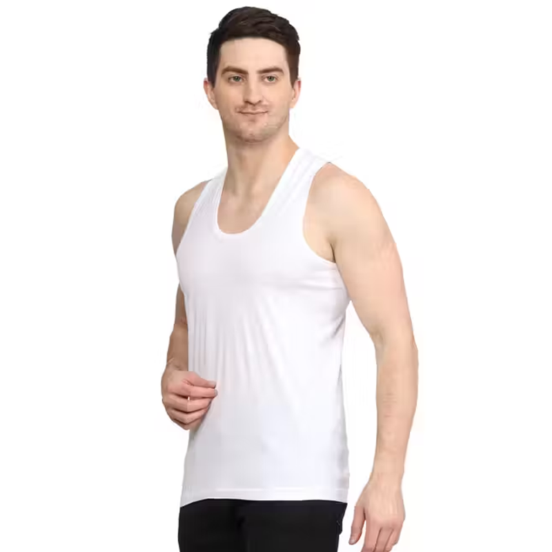 Men's Cotton Solid Vests