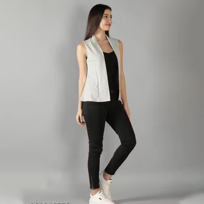 Nimble Charcoal Short Shrug with Cut Sleeves