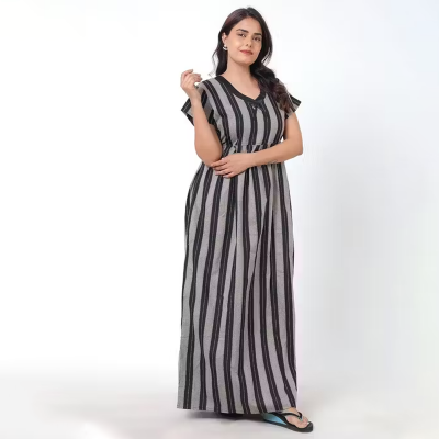 Women Maxi for ladies Nightdress Nighty Cotton gown Sleepwear