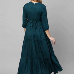 Teal Green Maternity Maxi Nursing Dress